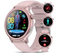 2026 Smartwatch Donna ECG/ li m a/Pressione Sanguigna/HRV/1.39"rotondo Orologio ECG Watch Acido Urico/Sonno/Cardiofrequenzimetro Ciclo Mestruale Gestione Salute Femminile BMI SPO2/Telefono/SOS