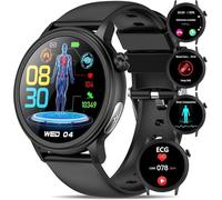 2026 Smartwatch donna uomo ECG+HRV/ li /24H Pressione Sanguigna/Sonno/SPO2/Cardiofrequenzimetro/BMI/Acido Urico/Lipidi,1.39"rotondo Orologio Salute Fintess con Telefono/chiamata SOS/IP68