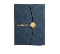2026 Snap-on Diary With Leather Fabric, Month Index Ribbon Bookmark, Soft To Record The Main Schedule Plan Per scrivere e prendere appunti(Haze blue)