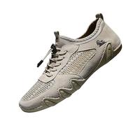 2026 Sneaker per il tempo libero in rete traspirante per uomo e donna, comode scarpe da trekking leggere, con suola antiscivolo, ideali per l'uso quotidiano e per abiti da viaggio, cachi, 48 EU