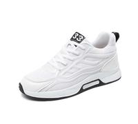 2026 Sneakers in rete tinta unita alla moda per lacci Per coppie individui Come scarpe casual comode, bianco, 40 EU