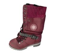 2026 - Stivaletti Chelsea da donna, durevoli, termici, invernali, a metà polpaccio, caldi (2), Rosso, 39.5 EU