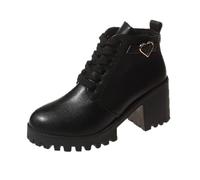 2026 Stivali corti da donna 2024 Autunno e Articolo Chelsea Inverno Lug Suola al ginocchio in pelle scamosciata per clima freddo Country Walk Over The Knee Stretch Tacco alto, Nero , 38.5 EU