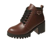 2026 Stivali corti da donna 2024 Autunno e Articolo Chelsea Inverno Lug Suola al ginocchio in pelle scamosciata per clima freddo Country Walk Over The Knee Stretch Tacco alto, Marrone, 37.5 EU