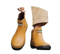 2026 Stivali da pioggia da uomo, scarpe da trekking e da campeggio, comodi stivali da pioggia alti al polpaccio per l'uso quotidiano, giallo., 44 EU