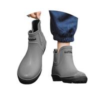 2026 Stivali da pioggia da uomo, scarpe da trekking e da campeggio, comodi stivali da pioggia alti al polpaccio per l'uso quotidiano, grigio., 40 EU