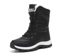 2026 Stivali invernali alti da donna, alla moda, con suola spessa, per escursionismo, Chelsea, leggeri, facili da indossare in città, per passeggiate in città, ufficio, isolati dalla neve, foderati in