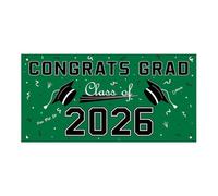 2026 - Striscione di fine anno 2026 per l'annata con i cordiali auguri, grande decorazione per feste, decorazione di sfondo (A, 150 x 90 cm)