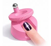 2026 Strumento Magnetico Rotante Cat Eye per Nail Art - Supporto Cilindrico Regolabile a 360° con Forte Forza Magnetica N50 - Effetto Perla di Vetro e Velluto Istantaneo (Pink)