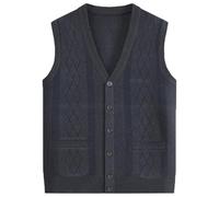 2026 Submariner Maglione Ragazzi Scuola Maglione Gilet Button Down Scollo a V Classico Soild Maglia Cardigan Top, Grigio scuro, 125