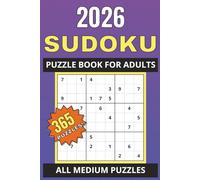 2026 Sudoku: 365 Daily Puzzles for Teens and Adults - All Medium with Solutions: Travel-Size Sudoku Book with Medium Puzzles - Perfect Gift, Stocking Stuffer, or Travel Companion