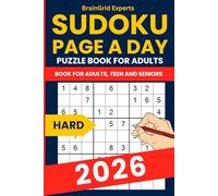 2026 Sudoku Puzzle Book - 365 Hard Large Print Puzzles for Adults: Challenging Daily Sudoku Calendar with 2 Hard Puzzles per Page and Full Solutions - Large Print Edition for Puzzle Experts