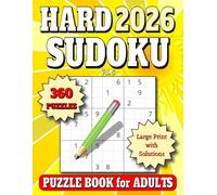 2026 Sudoku Puzzle Book Large Print: 360 Hard 9x9 Puzzles for Adults. All Solutions in Book 16pt. Vol. 5