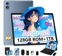 2026 Tablet 10 Pollici Android, 22GB RAM+128GB ROM/TF 1TB, Gemini AI, 8-core 2.0GHz, 8000mAh, UFS 2.1 Flash, 5G WiFi 6, BT 5.0, Corpo in Metallo, 8+5MP, Widevine L1, Con Tastiera e Mouse, Grigio