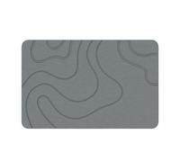 2026 - Tappetino da bagno Matmend, tappetino da bagno, tappetino da bagno Kieselgur, ad asciugatura rapida, assorbe l'acqua, doccia esterna, materiale in pietra di silicea (15,7 x 23,6) (grigio, 40 x