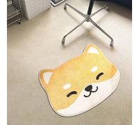2026 - Tappeto meraviglioso Shiba Inu & Gatto in lana sintetica per ingresso/tappetino da bagno (e spesso) (A, 40 x 60 cm)