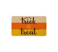 2026 Tappeto Se non fai un trucco o uno zerbino per caramelle. Tappetini d'ingresso per interni esterni, tappetini di benvenuto decorativi in gomma antiscivolo (arancione, 80 cm)