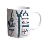 2026 Tazza da medico personale con design 3D come idea regalo per studenti per la giornata del medico o lo studio (Sky Blue, taglia unica)