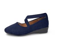 2026 Tinta unita Scarpe Casual Elastiche UN Temperamento Slip-on Scarpe comode da donna Scarpe Estate Tacco Chiuso, Blu, 41 EU