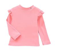 2026 Top a manica lunga per ragazze autunno e inverno T-shirt comode casual per bambini piccoli e grandi bambini morbidi e traspiranti da indossare tutti i giorni., rosa intenso, 6-7 Anni