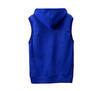 2026 - Top moda da uomo con cappuccio solido camicette camicia sottile Cappotti e giacche senza maniche Storia Westens August Winkler, Blu, L