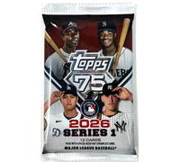 2026 Topps Baseball Series One 75th Anniversary 12 Card Pack con possibili vendita al dettaglio Esclusivi Parallels Holo Foil ed esclusive carte varianti di allenamento primaverile