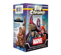 2026 Topps Chrome® Marvel Comics - Value Box (4 carte per confezione. 8 confezioni per scatola). Trova esclusivi inserti Fantastici Quattro anniversari!