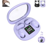 2026 Ultra Mini Confezione da 2 auricolari Bluetooth, auricolari semi-in-ear per dormire con microfono con cancellazione del rumore e display LED di
