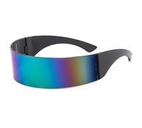 2026 Un Pezzo Avvolgere Argento Specchio Occhiali Da Sole Per Le Donne Degli Uomini Sunnies Shades Occhiali Da Sole, a12, Taglia unica