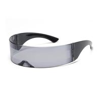 2026 Un Pezzo Avvolgere Argento Specchio Occhiali Da Sole Per Le Donne Degli Uomini Sunnies Shades Occhiali Da Sole, A3, Taglia unica