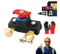 2026 Universal Battery Disconnect & Leak Protector, Car Battery Disconnect Switch 12v/24v, Car Batterys Power Cut-Off Switch Breaker, for Multiple Models (1, Pure copper)
