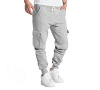 2026 Uomo Cargo Taschen Latzhose, mit Polyesterstoff, waermend, Freizeitstil sauberer Optik und bequemer Bewegungsfreiheit, Arbeit Sport, praktische Option, kombinierbarer Stil, Grigio chiaro, 3XL