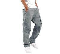 2026 - Uomo Casual Vita Colore Sport Cappello Borsa Tessuto Piede Corda Pantaloni Solidi Street Cargo Cravatta Uomo Pantaloni Cargo Pantaloni da sci Uomo 98, grigio., M