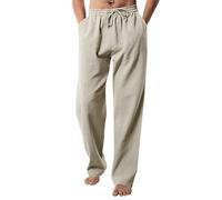 2026 Uomo einfarbig schmale Passform Anzughose, in Polyesterstoff, Bequeme Form, Fuer Arbeit Buero, saubere Optik mit flexibler Stylingrichtung, Arbeitslook, Business, einfacher Einsatz, cachi, 3XL
