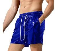2026 Uomo Kordelzug Taschen Shorts, aus Polyesterstoff, klare Passform, Freizeit Stil, Einfach mit vorhandener Kleidung kombinierbar, klarer Schnitt, Produktlinie, leichte Kombi, Blu, XL