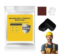 2026 Upgrade Mud Iron Glue - Multi-Purpose Repair Mud Iron Glue for Metal, Repairs Muds Irons Glues with Strong/Quick Drying, for Pipes, Wall Holes, Wood, Household Repairs (Black,160g)