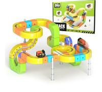 2026 Upgrade Track Fusion Train Toy, 167PCS Magic Rail Cube, Electric Train Set, With Motorized Car, Building Block Track, 3d Embedded Layouts, Suitable Christmas Gifts for Children (167PCS)