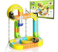 2026 Upgrade Track Fusion Train Toy, 167PCS Magic Rail Cube, Electric Train Set, With Motorized Car, Building Block Track, 3d Embedded Layouts, Suitable Christmas Gifts for Children (105PCS)