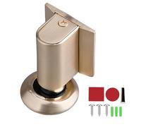 2026 Upgraded Door Wedge Stopper, Magnetic Doors Stopper for Bottom of Doors, No Drill Invisible Doorstops for Inside, Heavy Duty Magnetic Door Catch Holder to Keep Open (Golden)