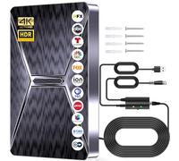 2026 Upgraded Indoor TV Antenna, 3600+ Miles Range HD Digital Antenna for Smart TV, Strongest with Amplified Signal Booster Supports