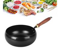 2026 Upgraded Uncoated Thick Iron Pot, Japanese Hand-Forged Non-Stick Iron Pan Without Coating,Hand Hammered Multi-purpose with Lid & Spatula High Purity Scratch-Resistant Durable (No Lid,24cm)