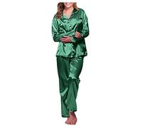 2026 - Vestito Accappatoio nero abito da notte intimo da donna lungo set sciolto pigiama da donna in raso set di pigiami adorabili pigiami abito lingerie nera, verde, 5XL