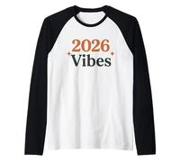 2026 Vibes Shirt Minimal Clean Twenty Six Capodanno Mood Maglia con Maniche Raglan