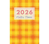 2026 Vibrant Orange Plaid Monthly Planner: Plan Your Year with Cheerful Retro Plaid Energy