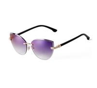 2026 Vintage Cat Eye Occhiali da sole Rimless Per Le Donne Frameless Gradient Lens Shade Eyewear Trendy Oversize Uomini Occhiali Da Sole, C6 Viola, Taglia unica