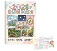 2026 Vision Board Book - Goal Planner, Date Planning Supplies with Vision Board Clip Art, WishList, To-Do, Calendar | Future Planning for Students, Entrepreneurs, Teachers, Professional, Office, Home