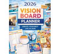 2026 Vision Board: Daily Planner, Gratitude Journal, Mood Tracker & Life Balance Workbook