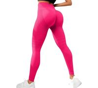 2026 Waisted And Hip Lifting Yoga Elastic Quick Drying Tight Pants, 3D Leggings Cellulite Compression for Women (Rose Pink,10XL)