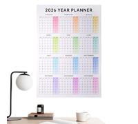 2026 Wall Calendar - 12-Month Ampia Planner for School Scheduling, Office Organization with Monthly Planning Function, Hangable Calendars for Dormitory Bedroom Study Classroom Studio Workshop