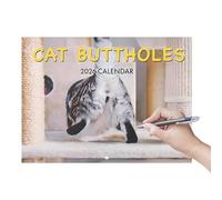 2026 Wall Calendar - 12-Month Cat Butthole Schedule Planner for School, Office, and Home Organization, Hangable Monthly Calendar for Living Room, Bedroom, Classroom, Studio, Students, Teachers, Large